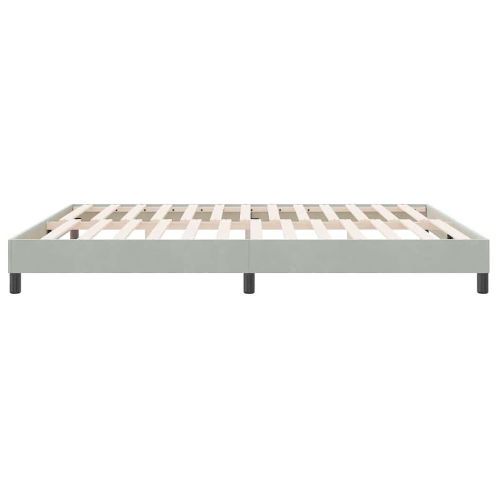 vidaXL Estructura de cama sin colchón terciopelo gris claro 180x220 cm