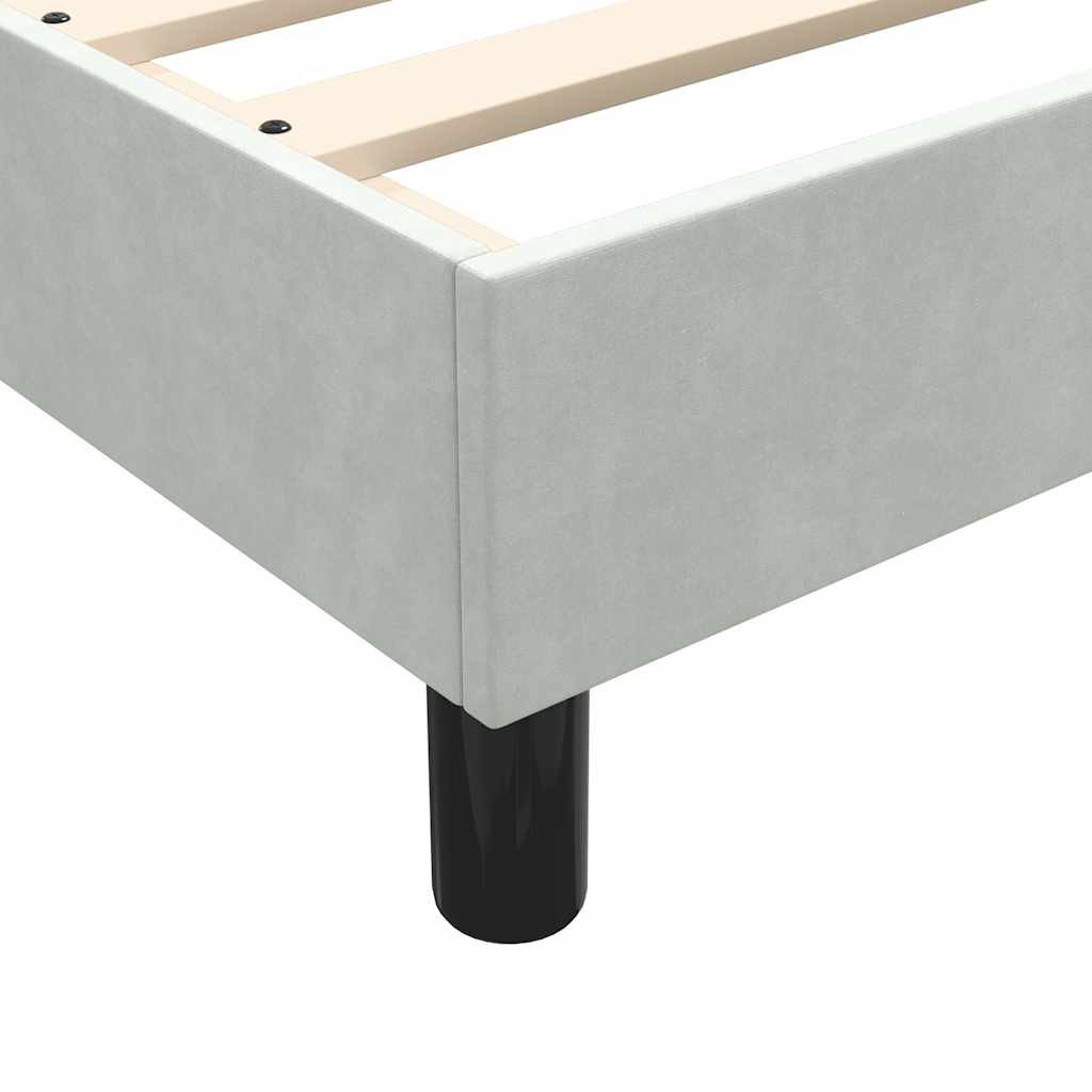 vidaXL Estructura de cama sin colchón terciopelo gris claro 180x220 cm