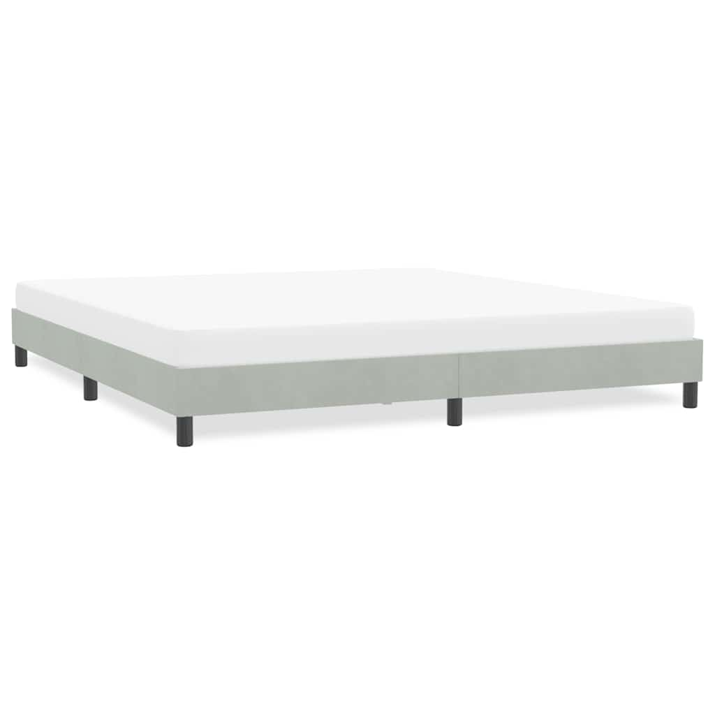 vidaXL Estructura de cama sin colchón terciopelo gris claro 180x220 cm