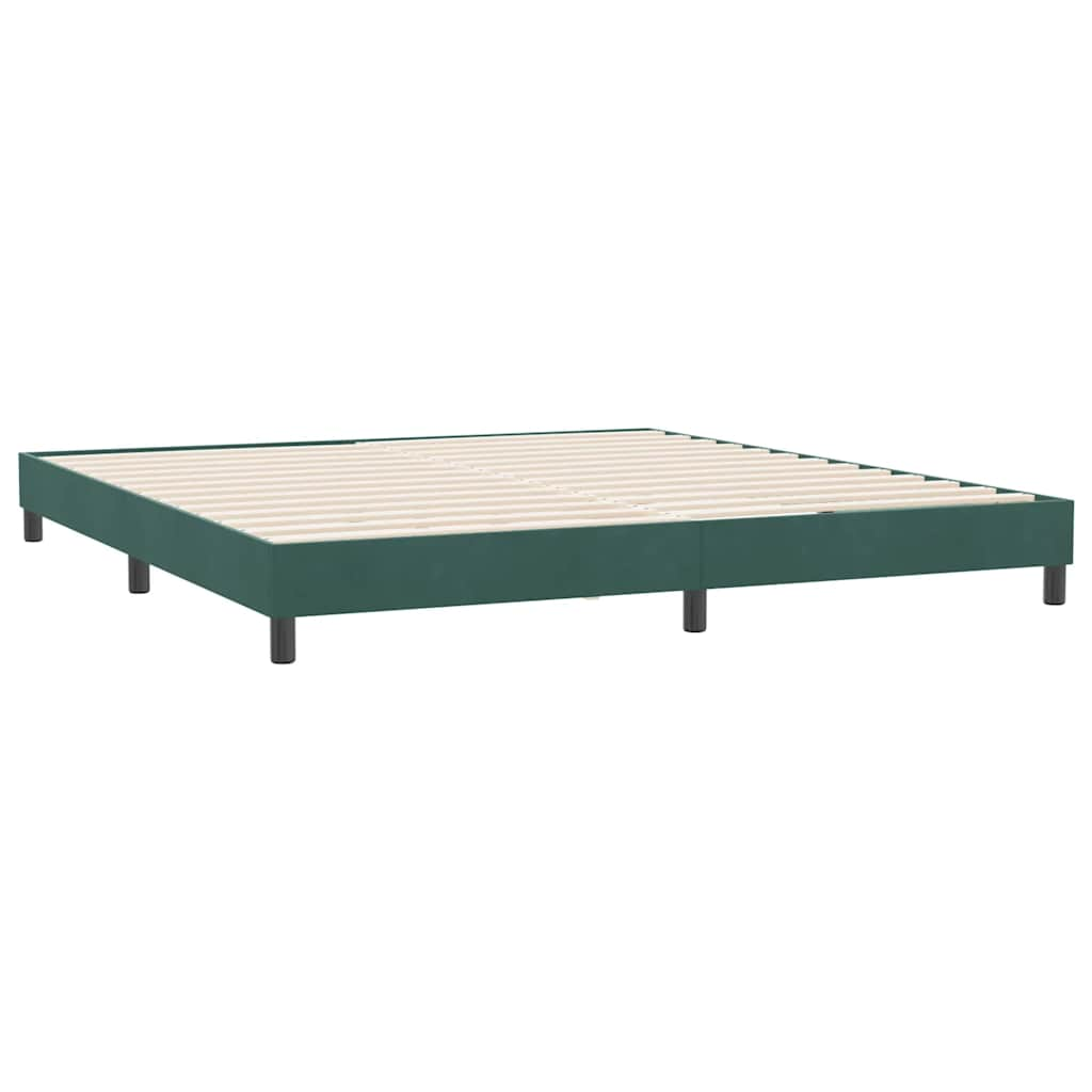 vidaXL Estructura cama sin colchón terciopelo verde oscuro 180x220 cm