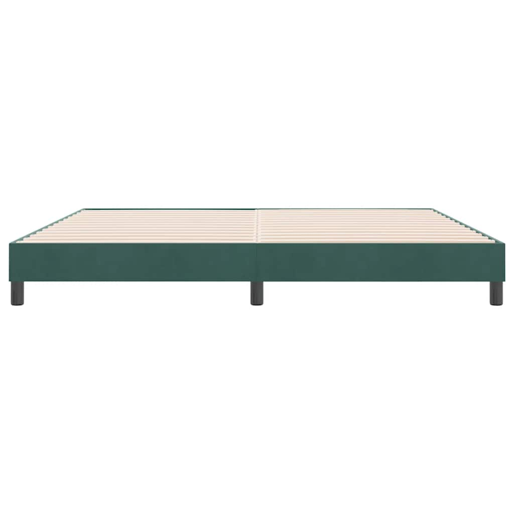 vidaXL Estructura cama sin colchón terciopelo verde oscuro 180x220 cm