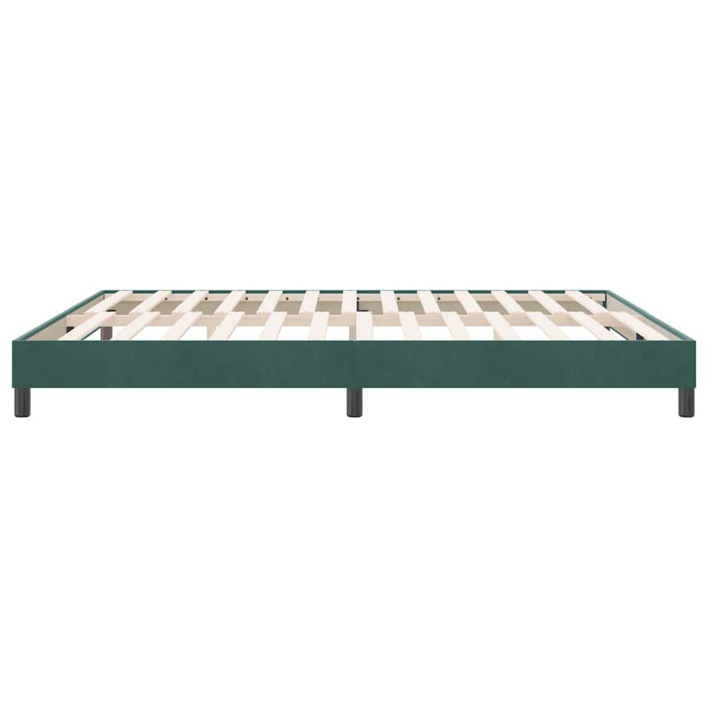 vidaXL Estructura cama sin colchón terciopelo verde oscuro 180x220 cm