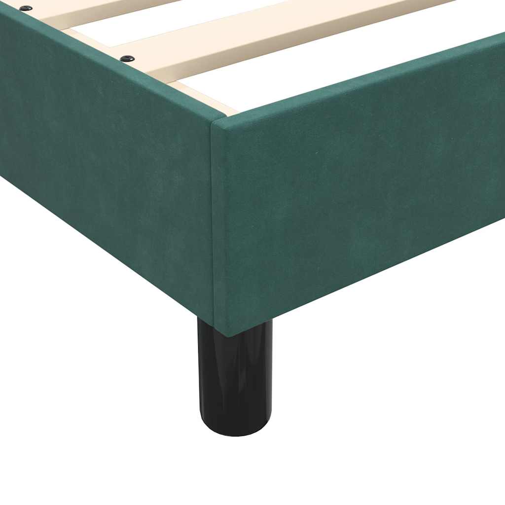 vidaXL Estructura cama sin colchón terciopelo verde oscuro 180x220 cm