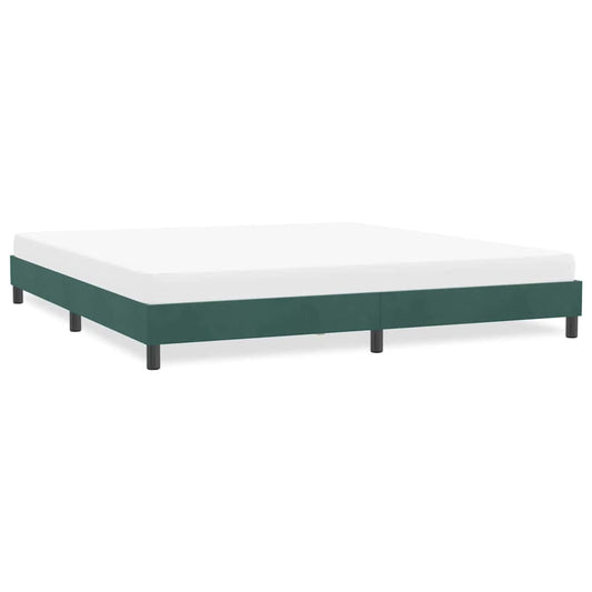 vidaXL Estructura cama sin colchón terciopelo verde oscuro 180x220 cm