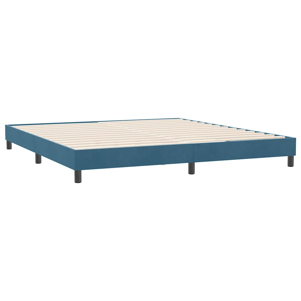 vidaXL Estructura de cama sin colchón terciopelo azul oscuro 180x220cm