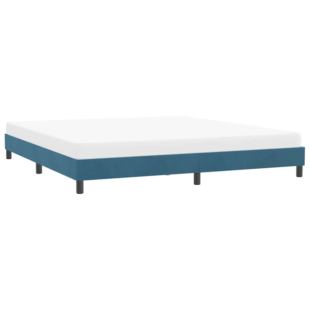 vidaXL Estructura de cama sin colchón terciopelo azul oscuro 180x220cm