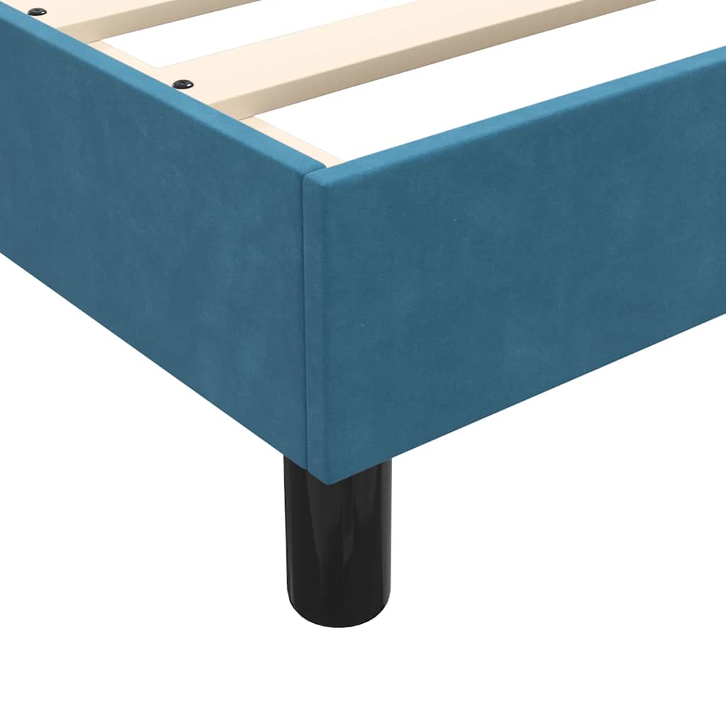 vidaXL Estructura de cama sin colchón terciopelo azul oscuro 180x220cm