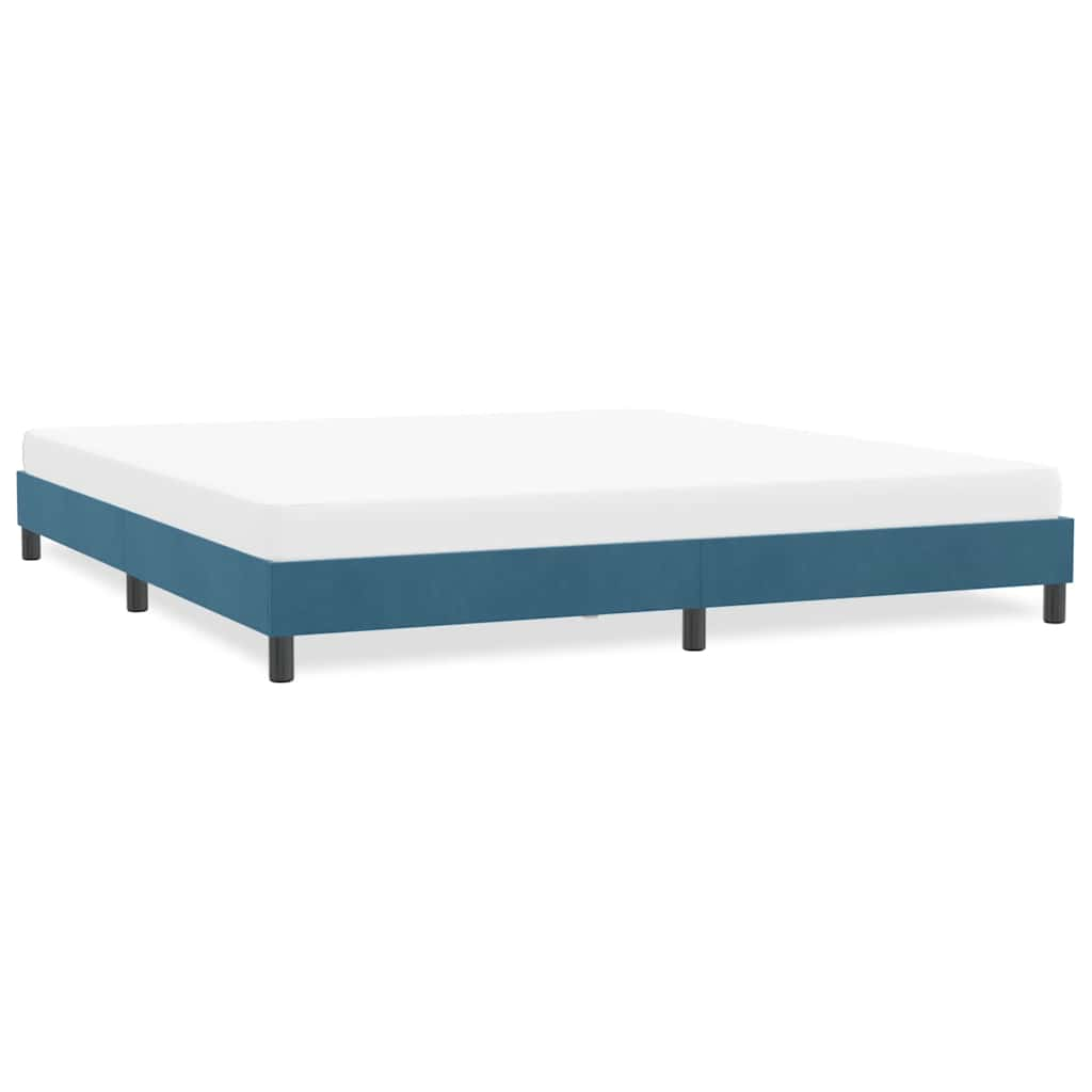 vidaXL Estructura de cama sin colchón terciopelo azul oscuro 180x220cm