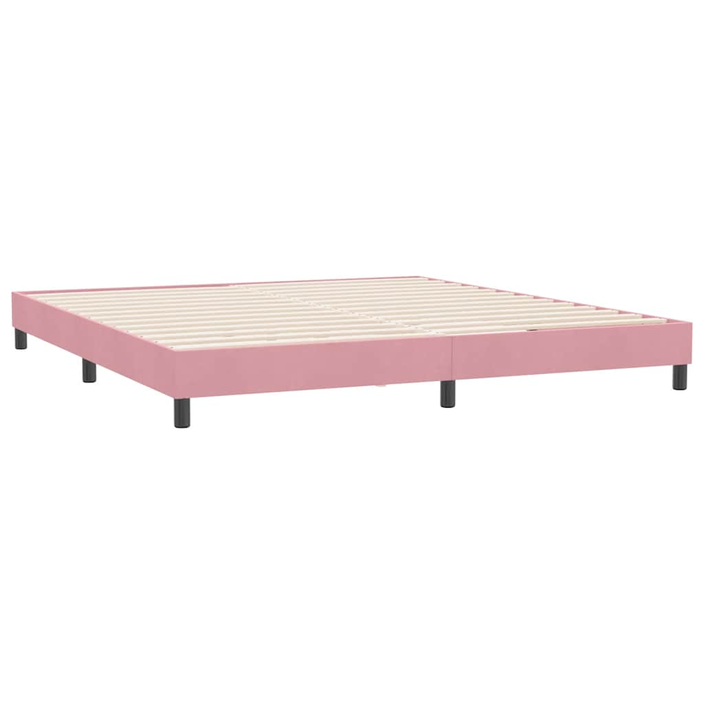 vidaXL Estructura de cama sin colchón terciopelo rosa 180x220 cm