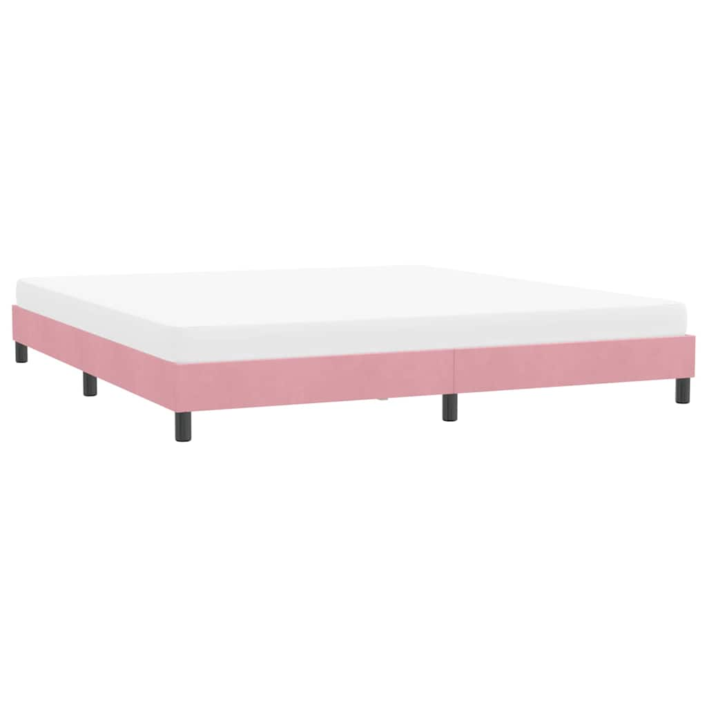 vidaXL Estructura de cama sin colchón terciopelo rosa 180x220 cm