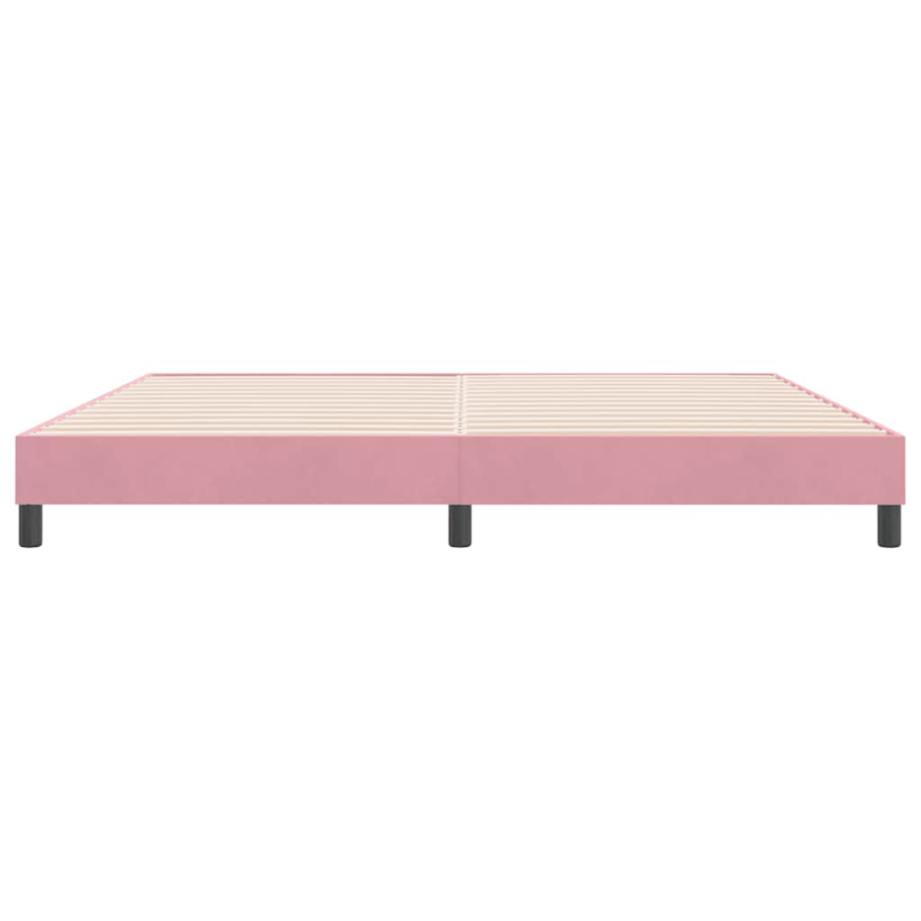 vidaXL Estructura de cama sin colchón terciopelo rosa 180x220 cm