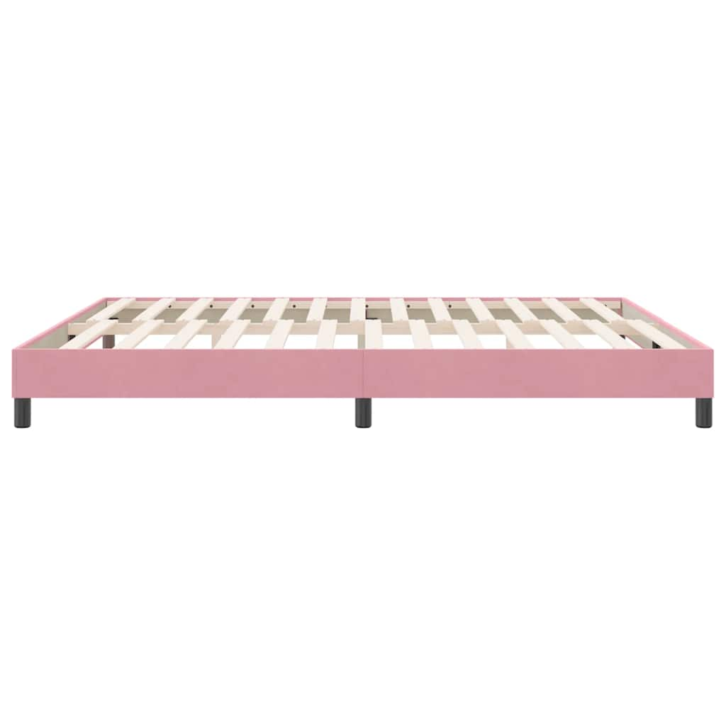 vidaXL Estructura de cama sin colchón terciopelo rosa 180x220 cm