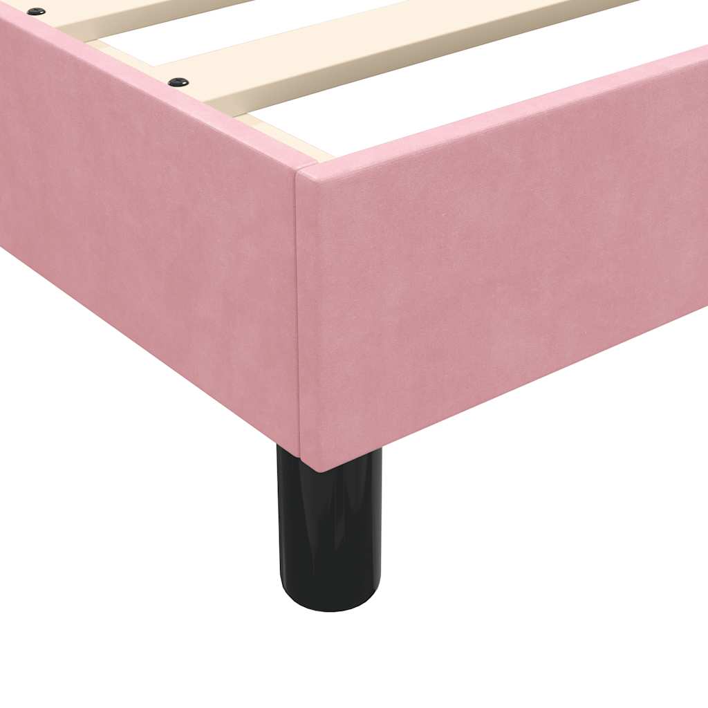 vidaXL Estructura de cama sin colchón terciopelo rosa 180x220 cm