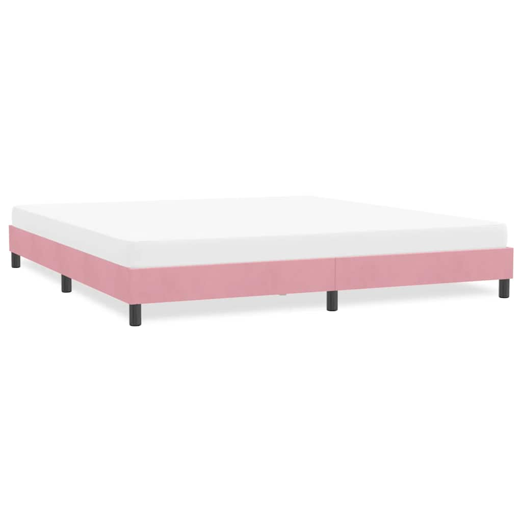 vidaXL Estructura de cama sin colchón terciopelo rosa 180x220 cm