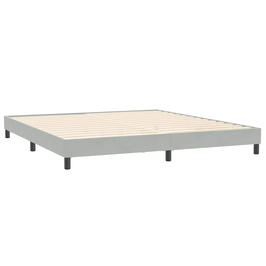 vidaXL Estructura de cama sin colchón terciopelo gris claro 200x220 cm