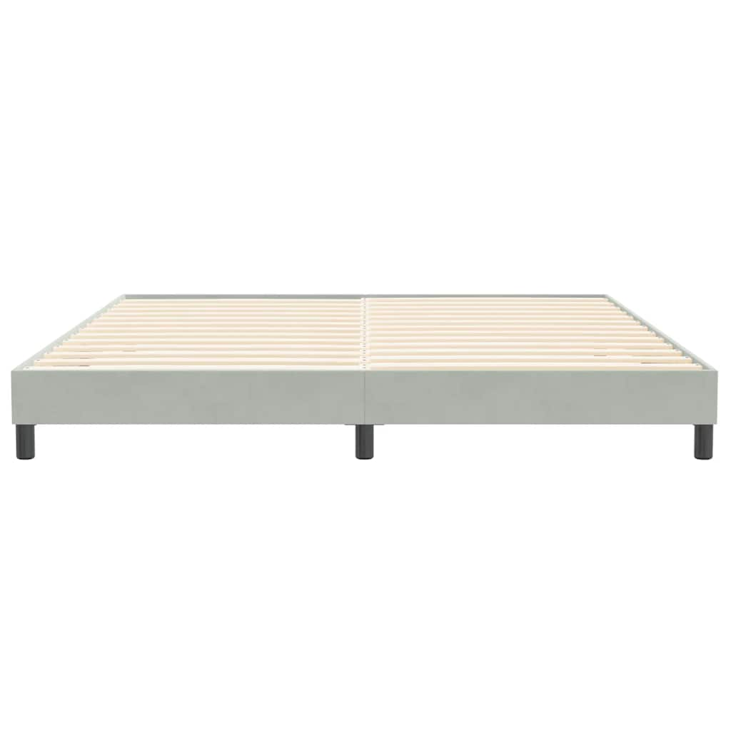 vidaXL Estructura de cama sin colchón terciopelo gris claro 200x220 cm