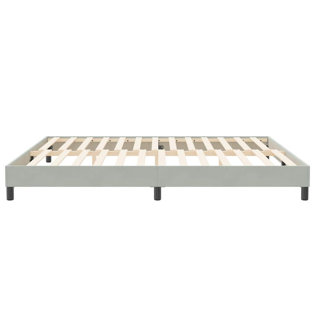 vidaXL Estructura de cama sin colchón terciopelo gris claro 200x220 cm