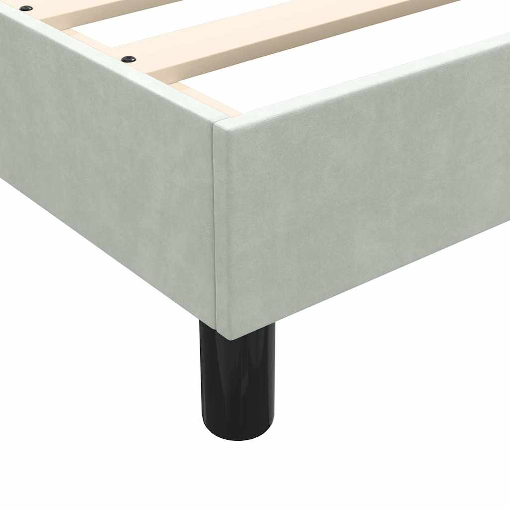 vidaXL Estructura de cama sin colchón terciopelo gris claro 200x220 cm