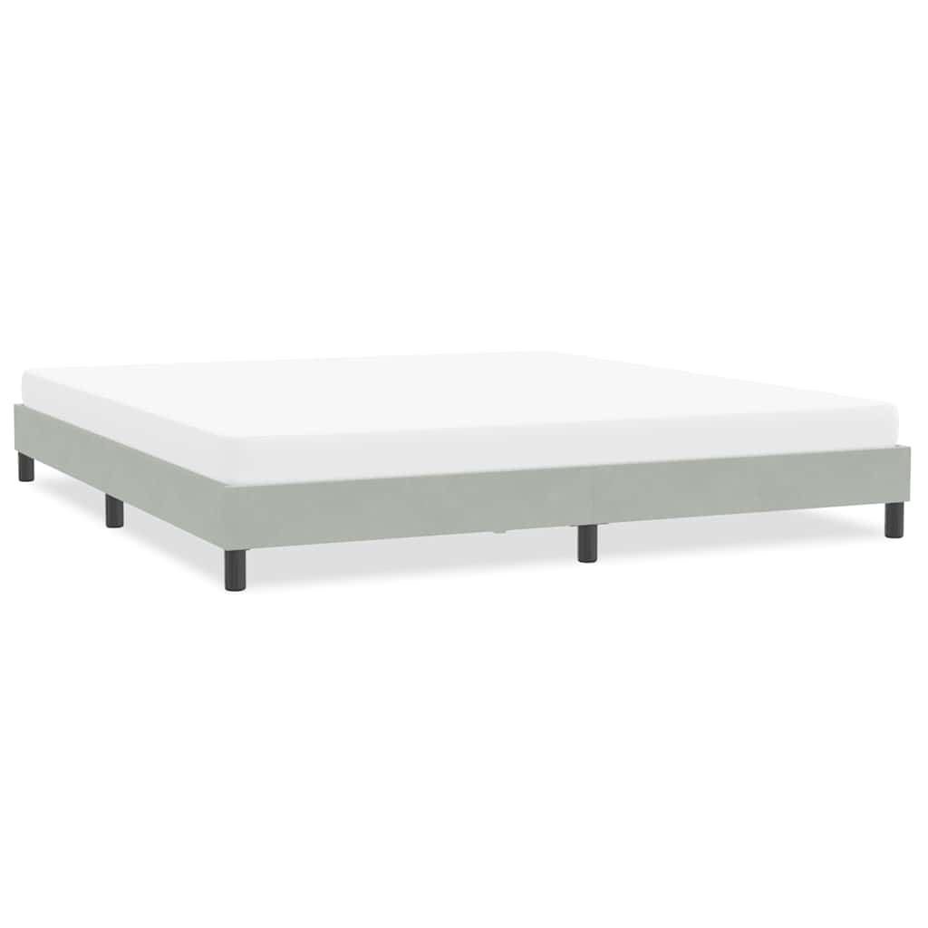 vidaXL Estructura de cama sin colchón terciopelo gris claro 200x220 cm