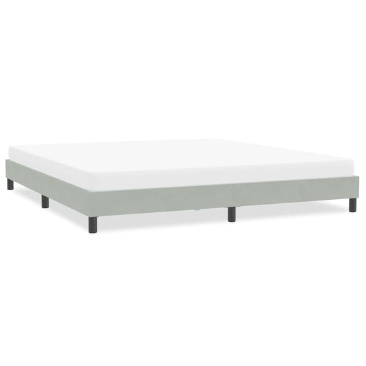 vidaXL Estructura de cama sin colchón terciopelo gris claro 200x220 cm