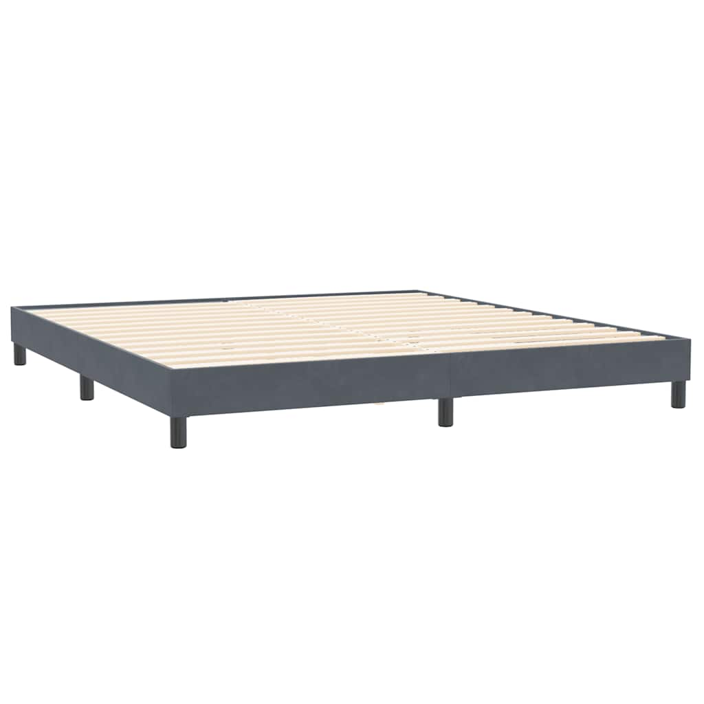 vidaXL Estructura de cama sin colchón terciopelo gris oscuro 200x220cm