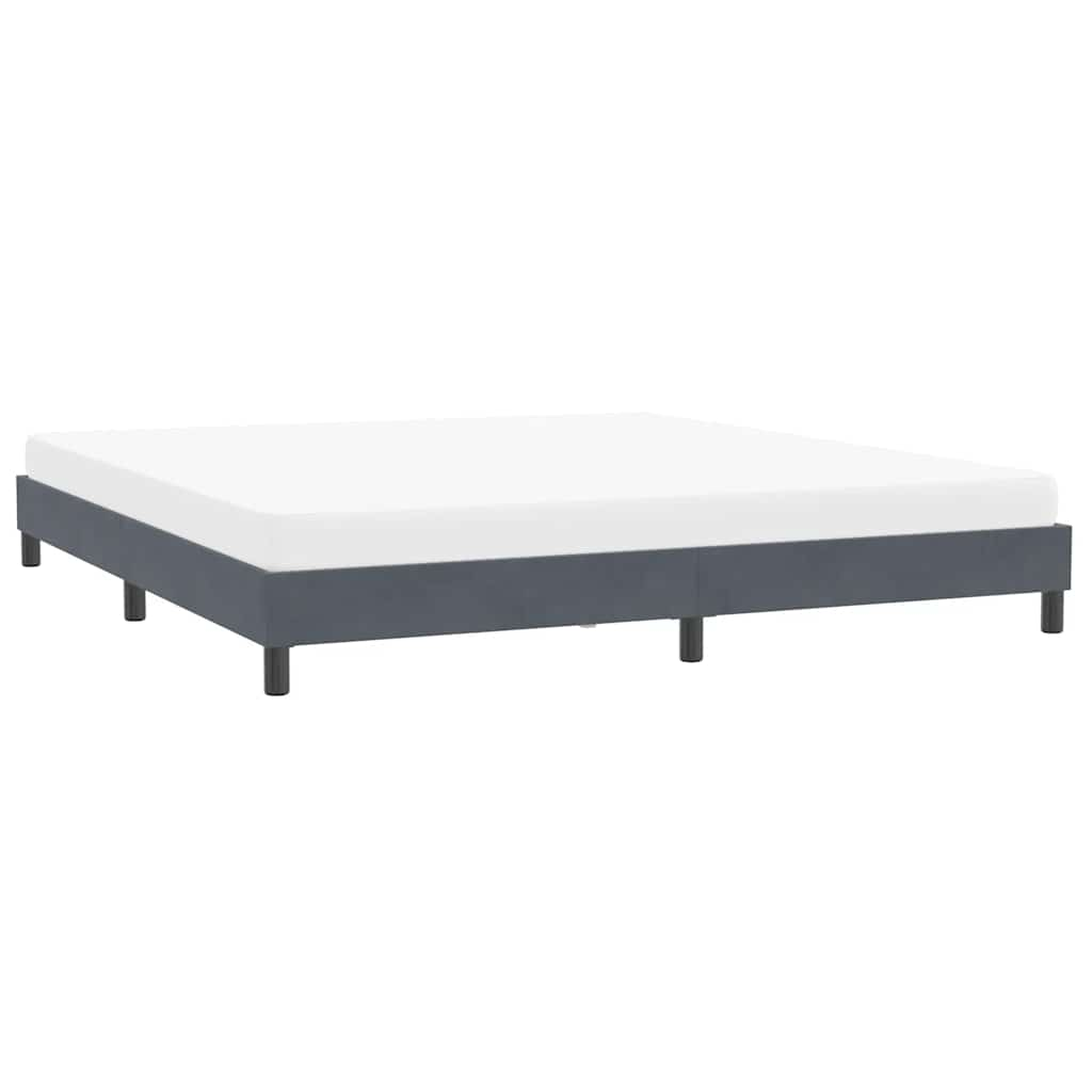 vidaXL Estructura de cama sin colchón terciopelo gris oscuro 200x220cm