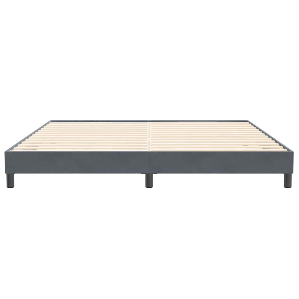 vidaXL Estructura de cama sin colchón terciopelo gris oscuro 200x220cm