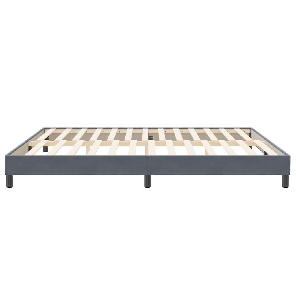 vidaXL Estructura de cama sin colchón terciopelo gris oscuro 200x220cm