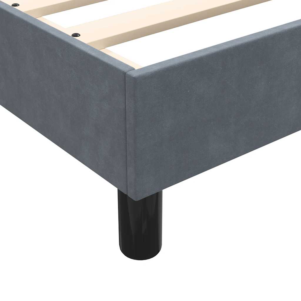 vidaXL Estructura de cama sin colchón terciopelo gris oscuro 200x220cm