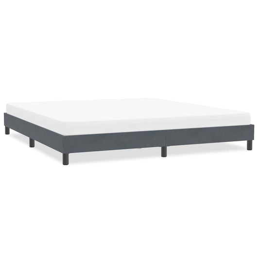 vidaXL Estructura de cama sin colchón terciopelo gris oscuro 200x220cm