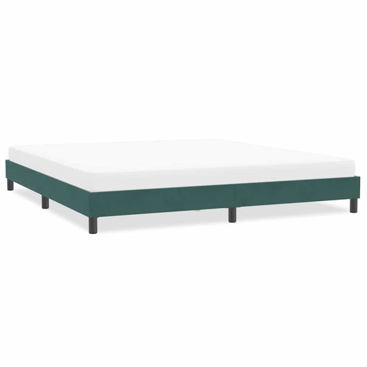 vidaXL Estructura cama sin colchón terciopelo verde oscuro 200x220 cm