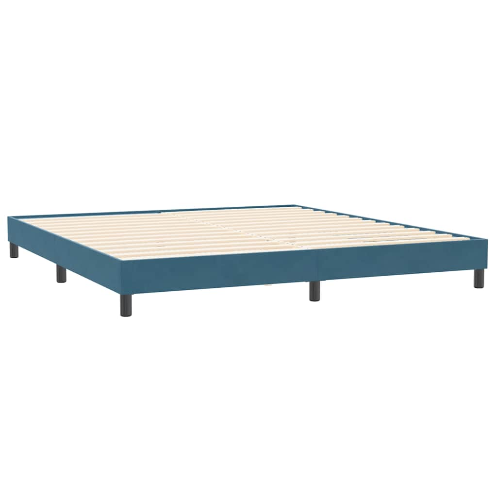 vidaXL Estructura cama sin colchón terciopelo azul oscuro 200x220 cm