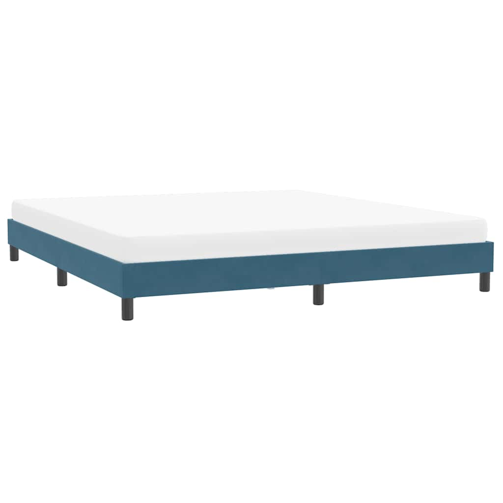 vidaXL Estructura cama sin colchón terciopelo azul oscuro 200x220 cm