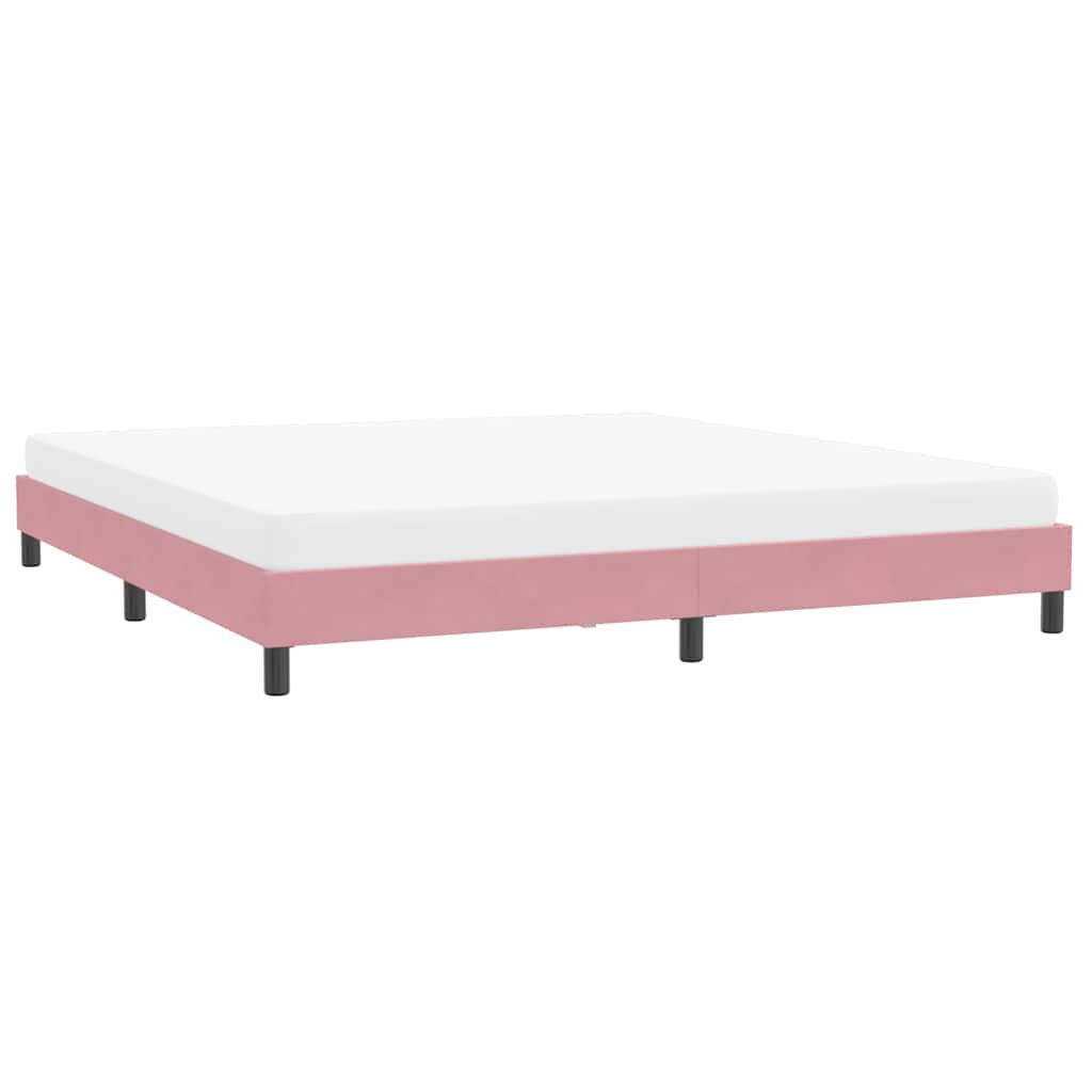 vidaXL Estructura de cama sin colchón terciopelo rosa 200x220 cm