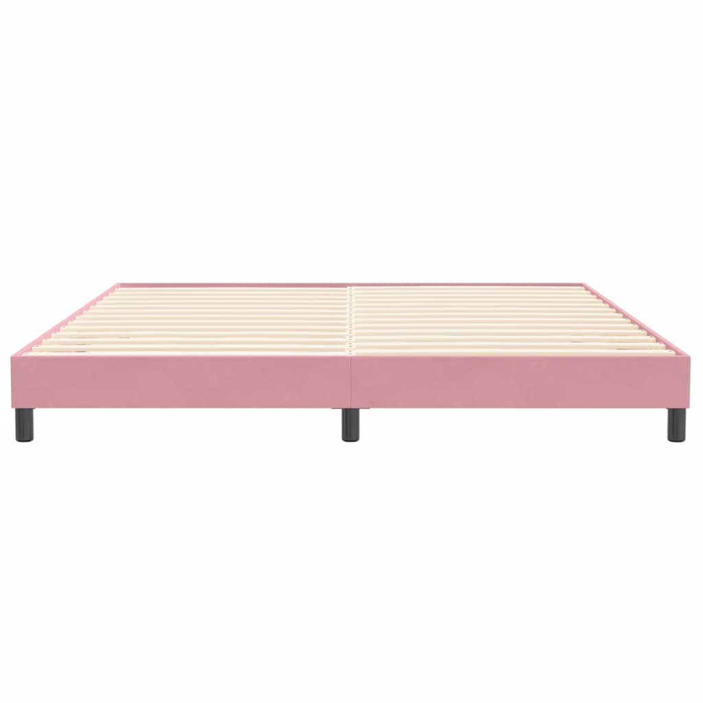 vidaXL Estructura de cama sin colchón terciopelo rosa 200x220 cm