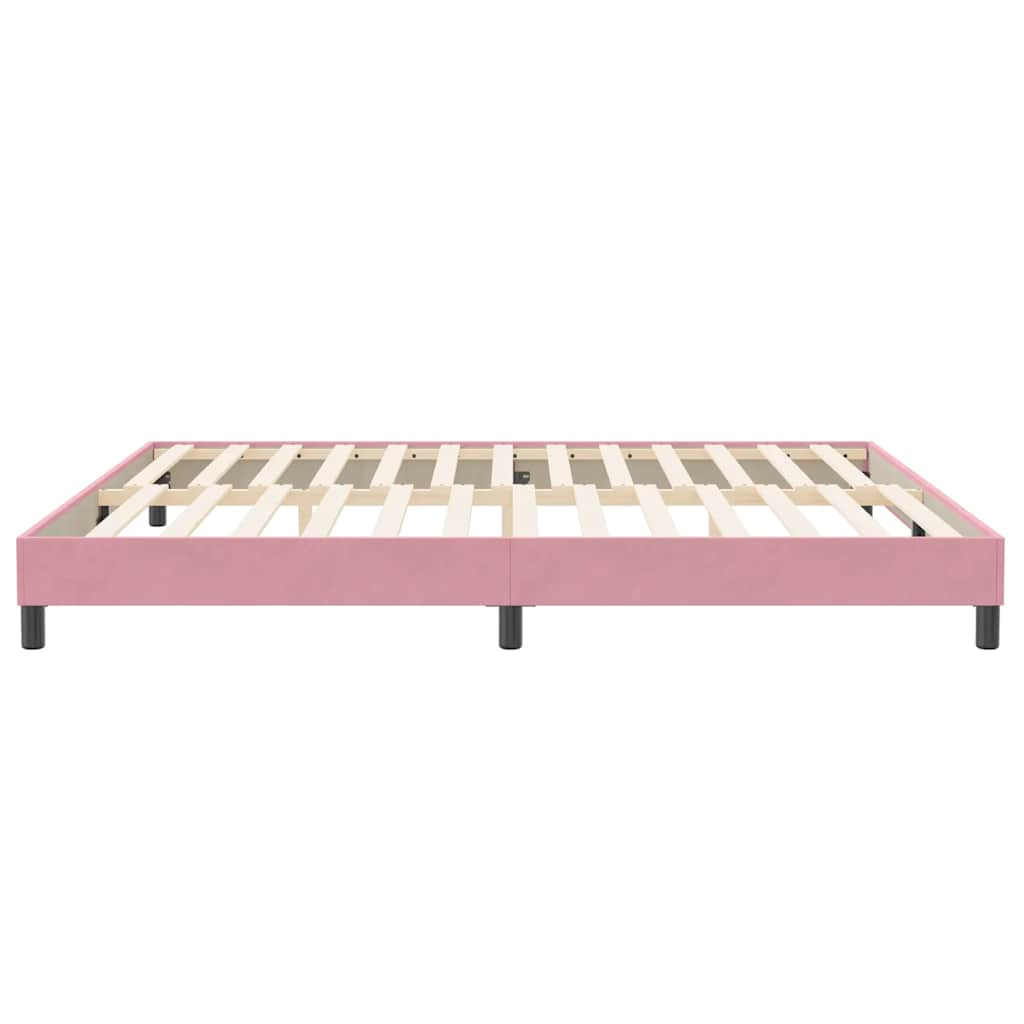 vidaXL Estructura de cama sin colchón terciopelo rosa 200x220 cm