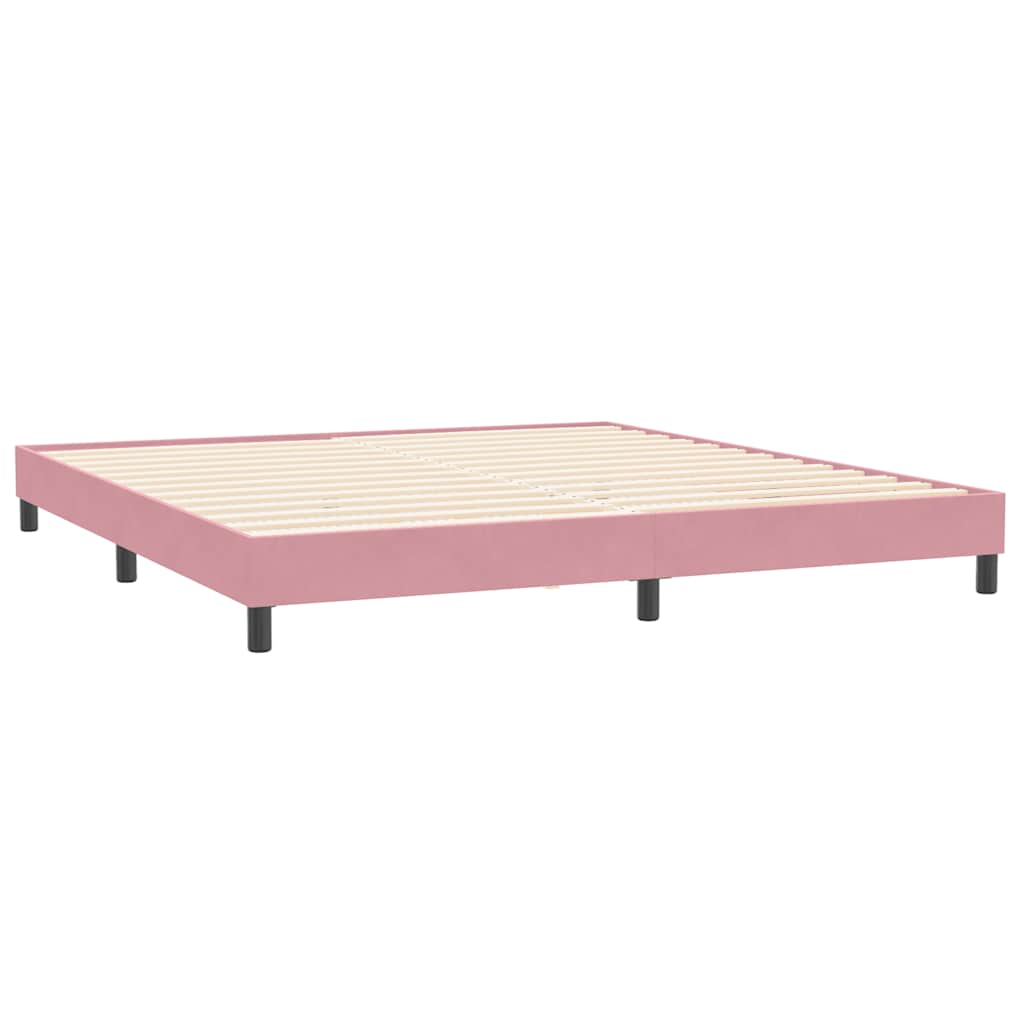 vidaXL Estructura de cama sin colchón terciopelo rosa 200x220 cm