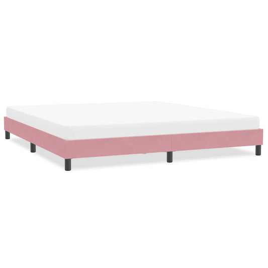 vidaXL Estructura de cama sin colchón terciopelo rosa 200x220 cm