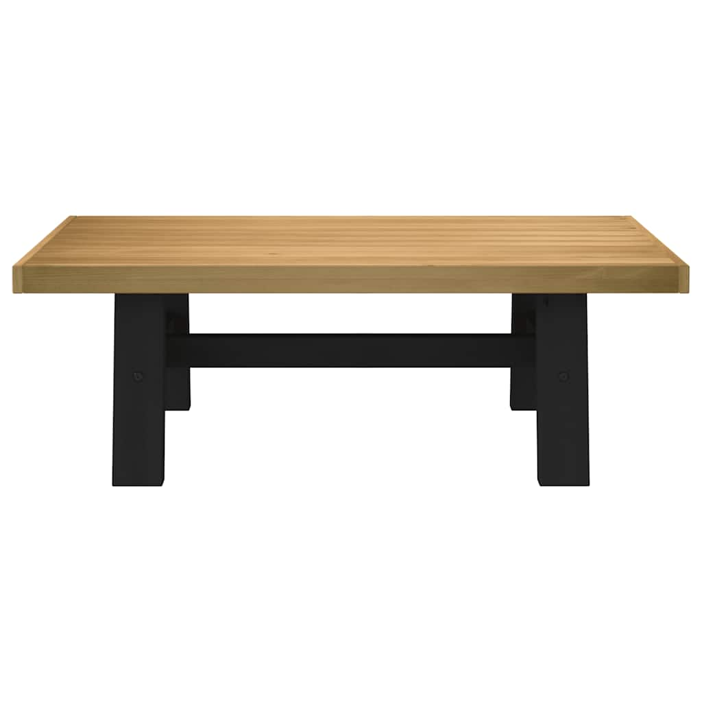 vidaXL Mesa de centro NOAIN patas en A madera maciza pino 120x60x40 cm