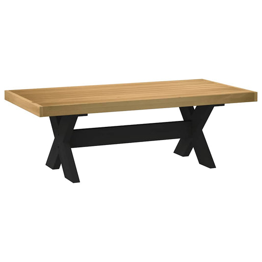 vidaXL Mesa de centro NOAIN patas en X madera maciza pino 120x60x40 cm