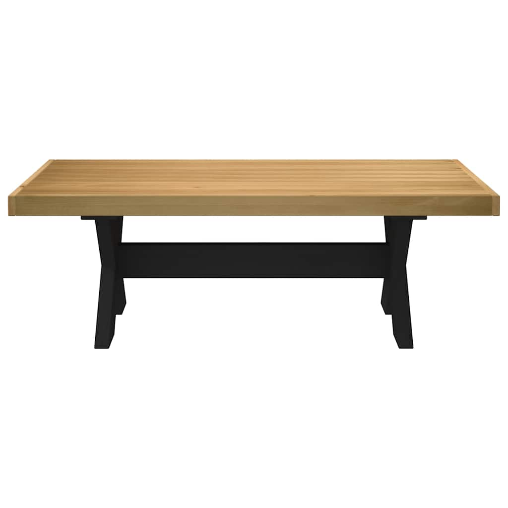 vidaXL Mesa de centro NOAIN patas en X madera maciza pino 120x60x40 cm