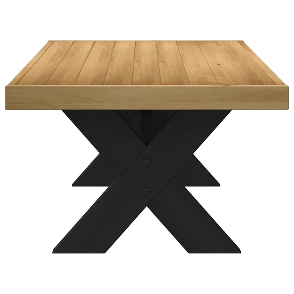 vidaXL Mesa de centro NOAIN patas en X madera maciza pino 120x60x40 cm