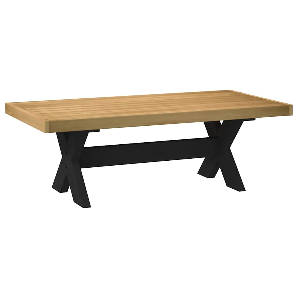 vidaXL Mesa de centro NOAIN patas en X madera maciza pino 120x60x40 cm