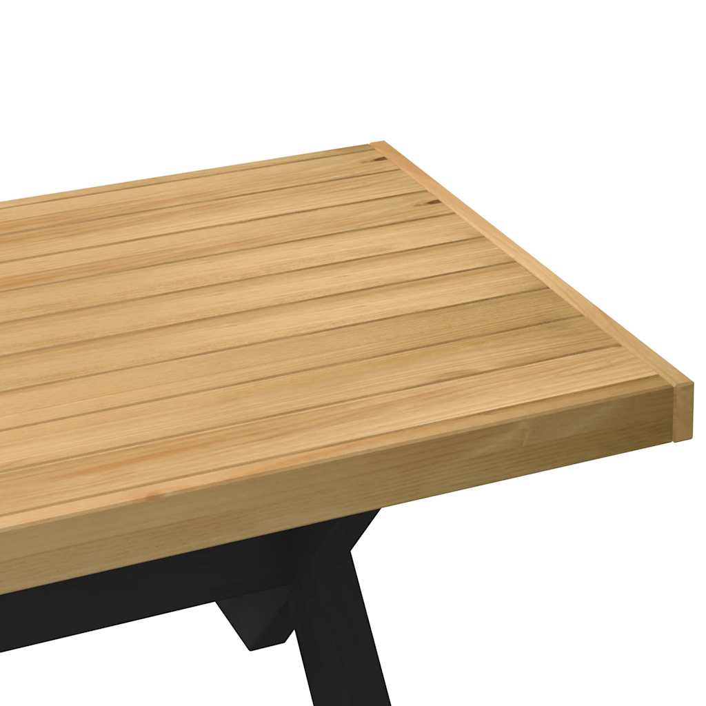 vidaXL Mesa de centro NOAIN patas en X madera maciza pino 120x60x40 cm