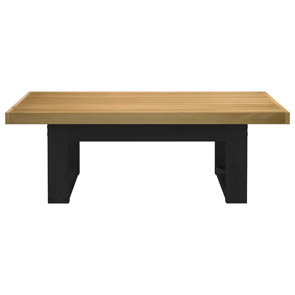 vidaXL Mesa de centro NOAIN patas en U madera maciza pino 120x60x40 cm