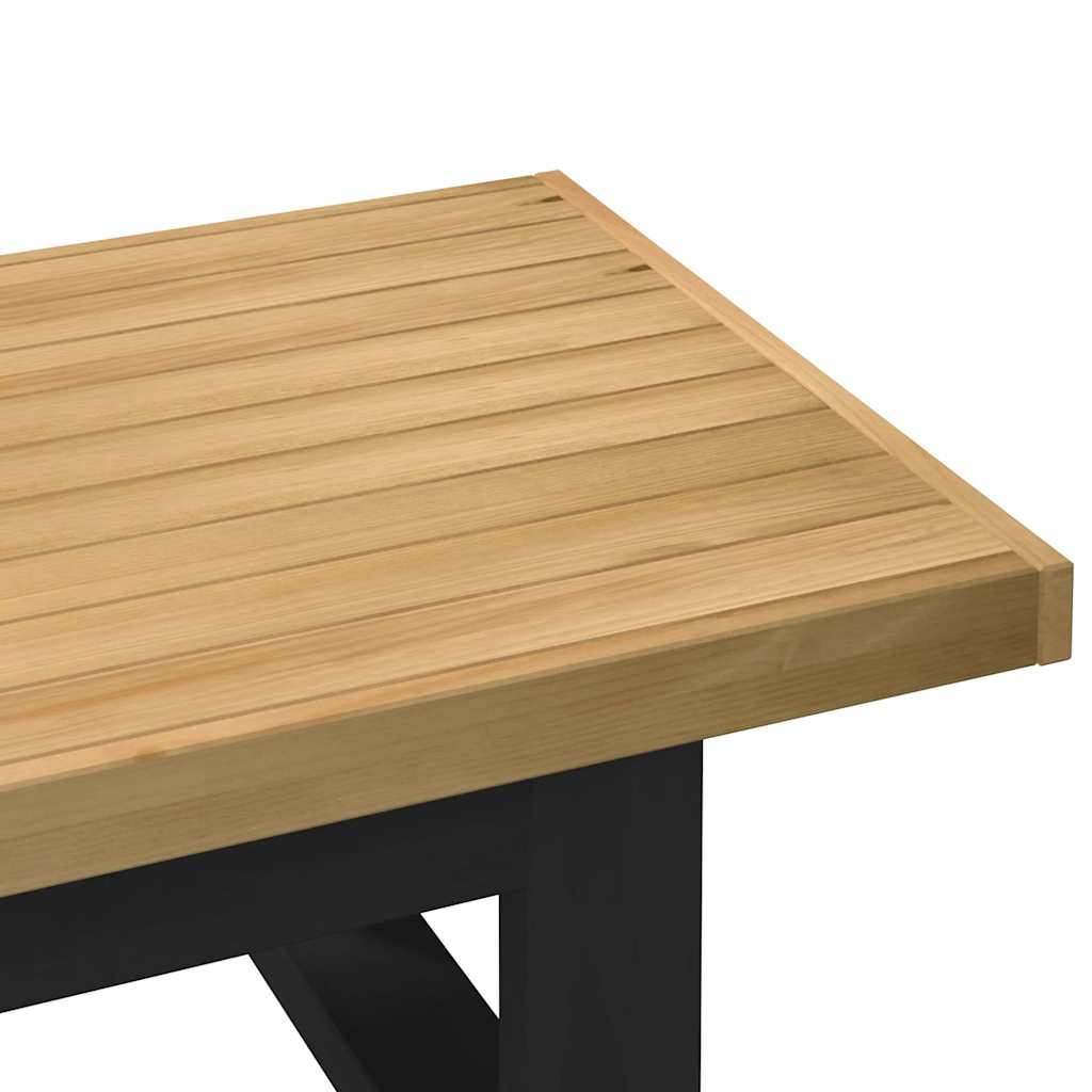 vidaXL Mesa de centro NOAIN patas en U madera maciza pino 120x60x40 cm