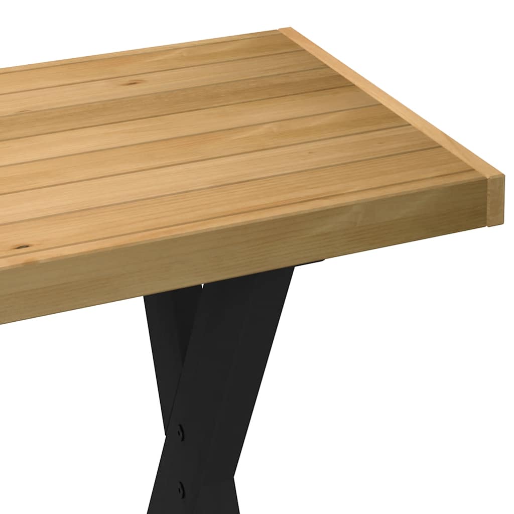 vidaXL Escritorio NOAIN patas en X madera maciza pino 120x50x75 cm