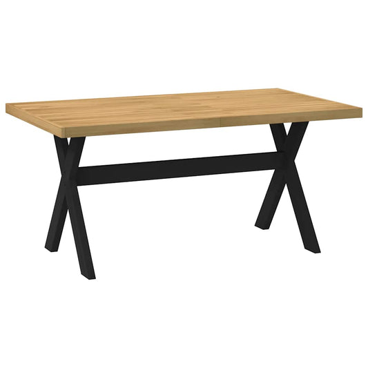 vidaXL Mesa comedor NOAIN patas forma X madera maciza pino 160x90x75cm