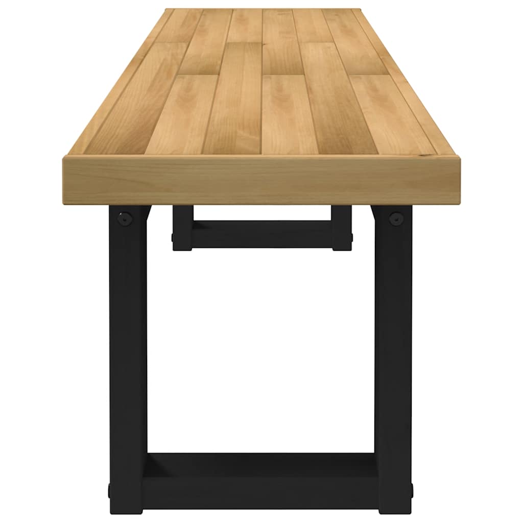 vidaXL Banco comedor NOAIN patas forma U madera maciza pino