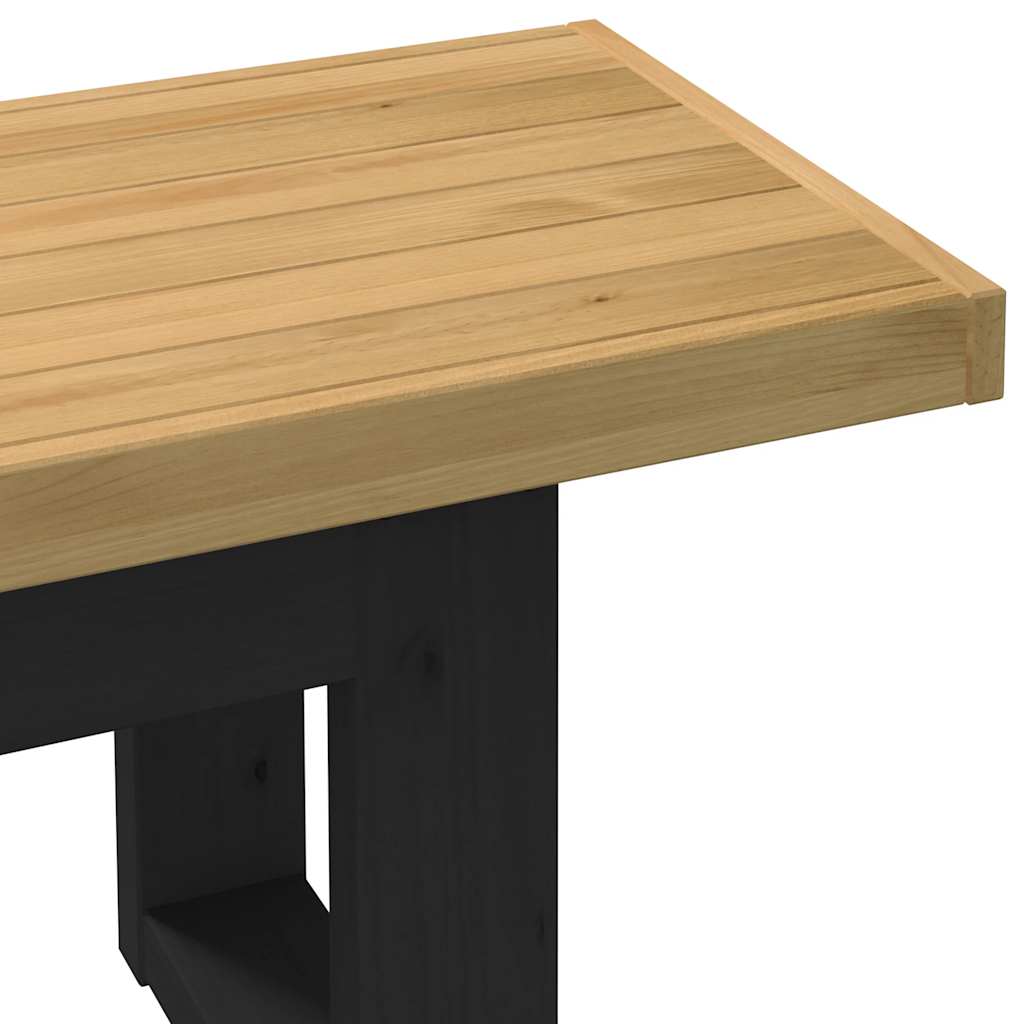 vidaXL Banco comedor NOAIN patas forma U madera maciza pino